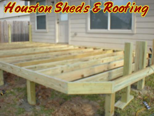 Framework of a New Backyard Deck