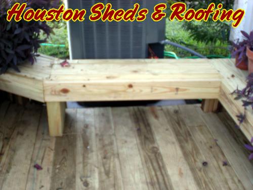 Wooden Deck with Bench