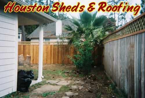 Tall Wood Fence with Lattice Border