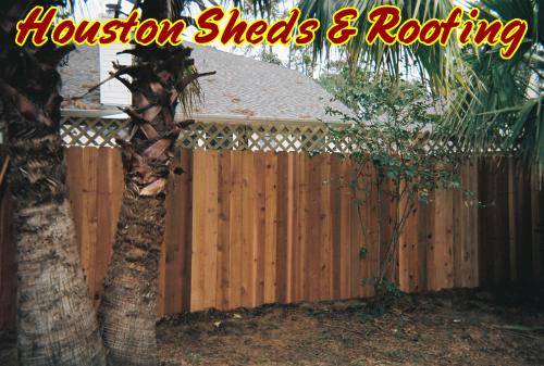 Tall Wood Fence with Lattice Border