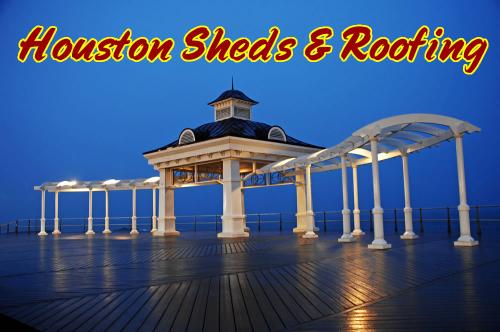 Party Pavillion Gazebo on Wooden Deck