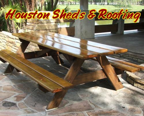 Glossy Wood Picnic Table