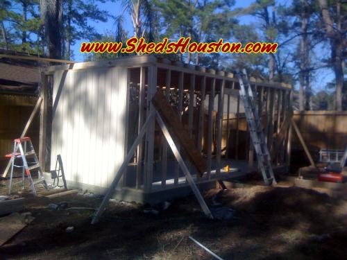 External finishing on tool shed