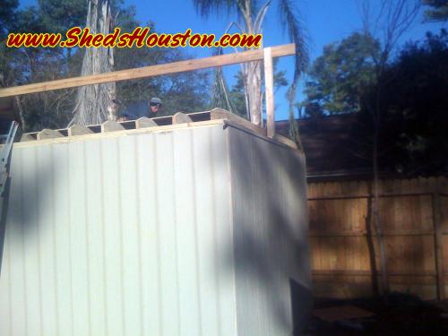 Preparing a storage shed for a new roof