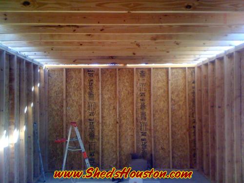 Quality materials inside storage sheds