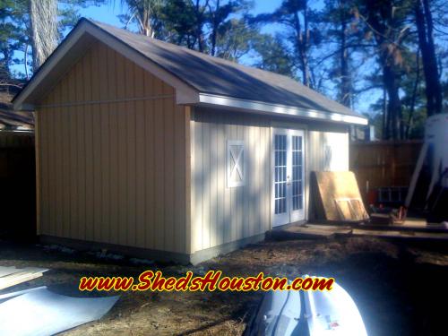 Finish storage shed - side view