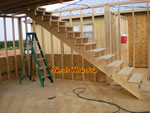 2 story shed stairs office rental house construction