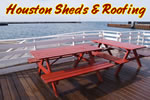 custom picnic tables houston woodlands kingwod glossy red wood