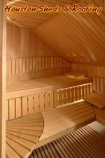 suana installation bench bed construction houston woodlands